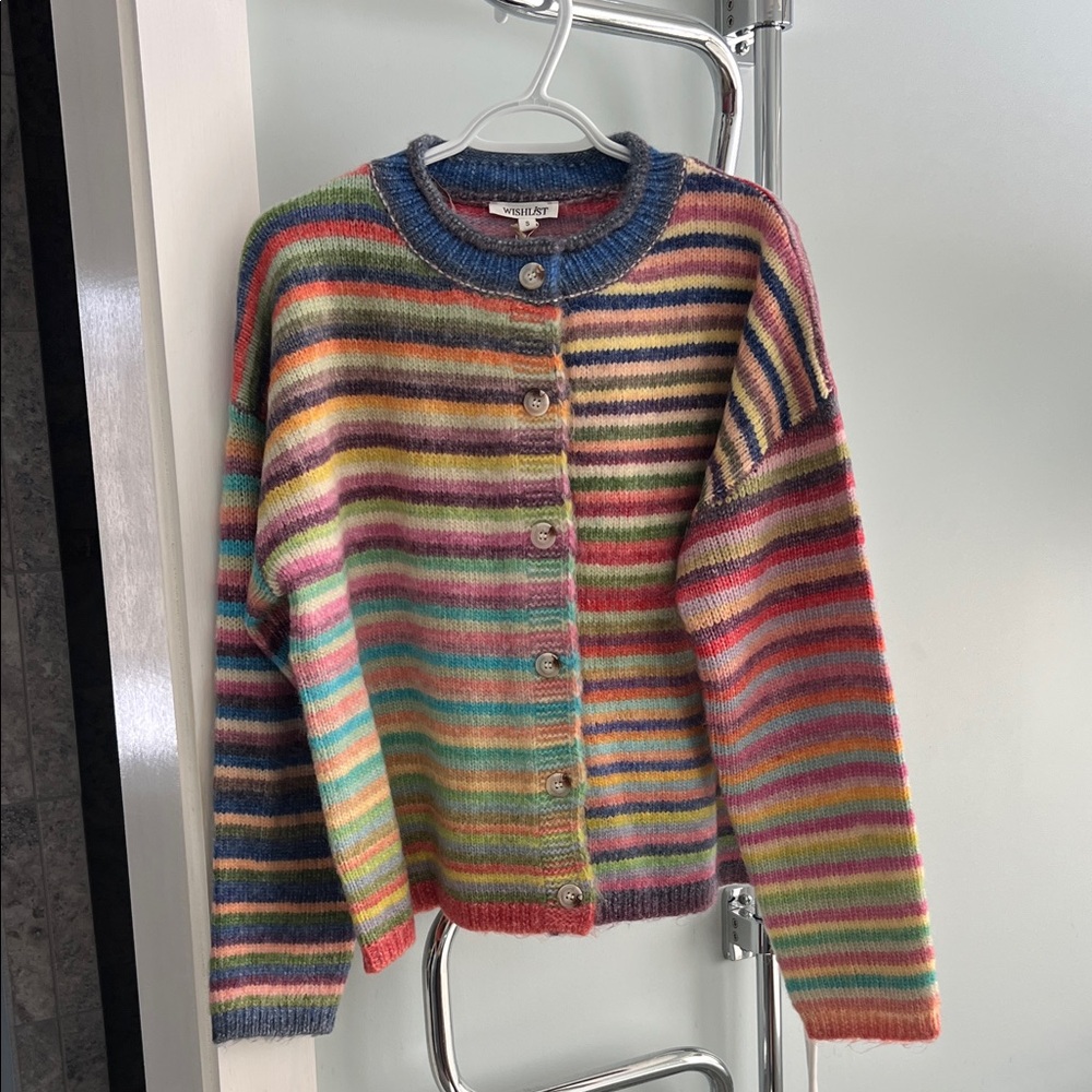 Multicolor Striped Women's Cardigan